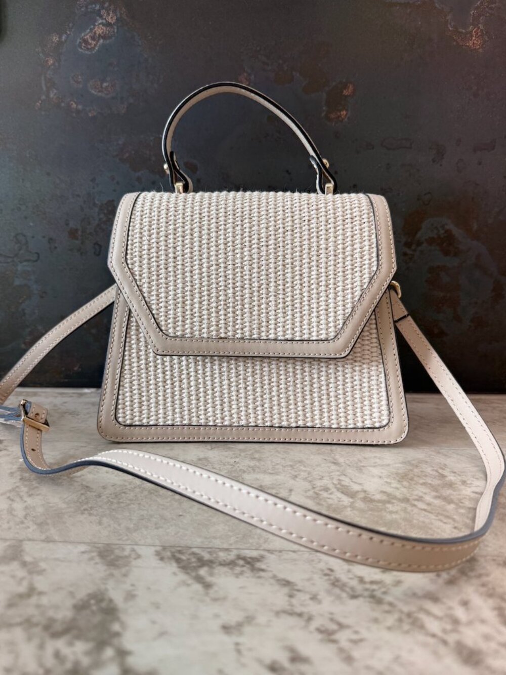 Roberta Rossi Beige Knitted Bag